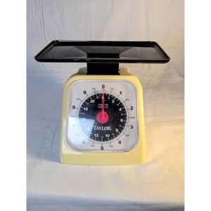Vintage Taylor 22 lb Kitchen Scale‎ Cream Black Analog Countertop Food Scale